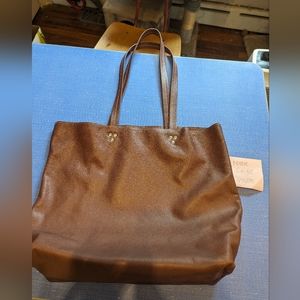 Foxy fix Zoe sangria chic market tote (wine colored pebble leather tote bag)